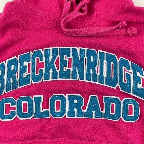 Lost Creek Outfitters Hoodie Womens Medium Pink Breckenridege Colorado - Picture 5 of 10